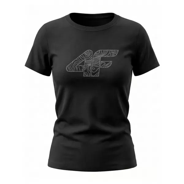  Dámske tričko 4F WMM00TTSHF3309 DEEP BLACK 