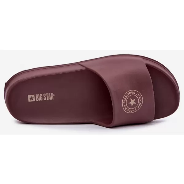  Dámske šľapky BIG STAR SHOES UU274075 VÍNOVÁ 