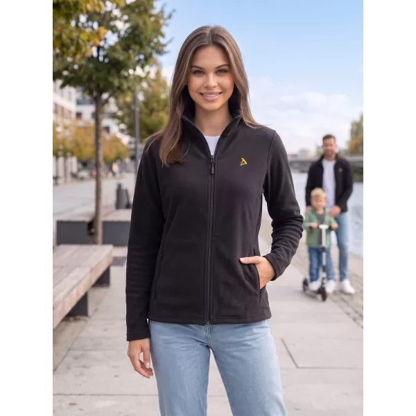  Dámska fleece mikina ALTISPORT ALW002852 ČIERNOZLATÁ 