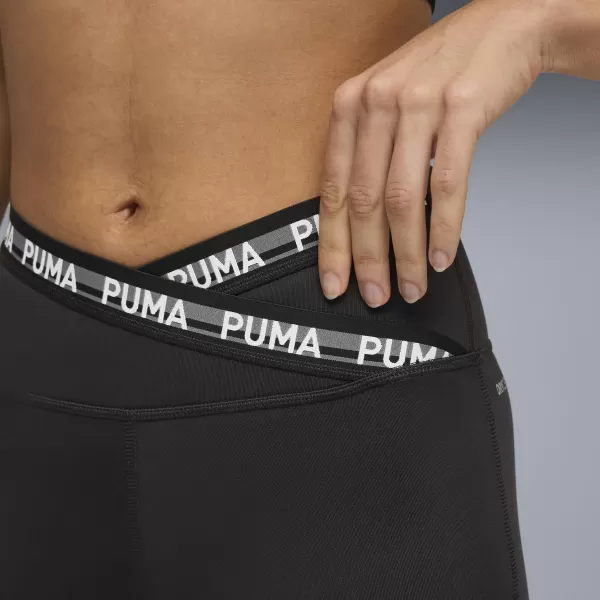  Dámske legíny PUMA W STRONG CROSS FRONT TIGHT - HW 7/8 52849801 PUMA BLACK 