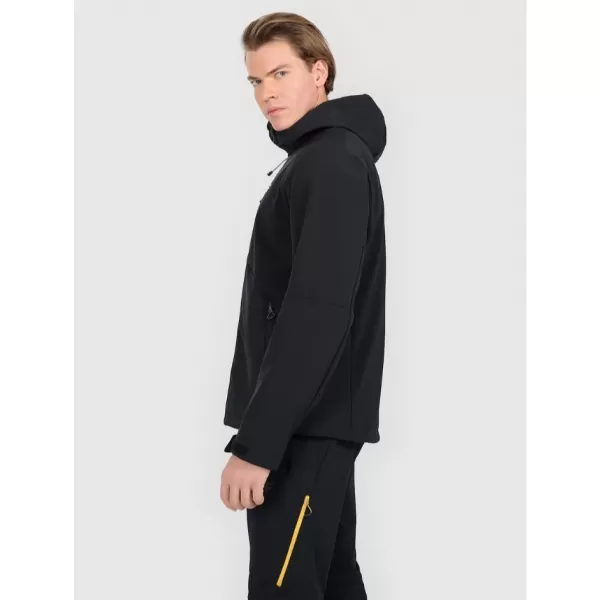  Pánska softshellová bunda 4F RAW25TSOFM506 DEEP BLACK 