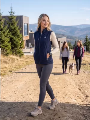 Dámska fleece vesta ALTISPORT ALW002525 NÁMORNÁ MODRÁ