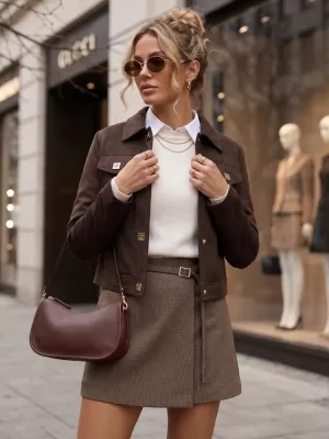 Dámska bunda DSTREET TY5881 HNEDÁ