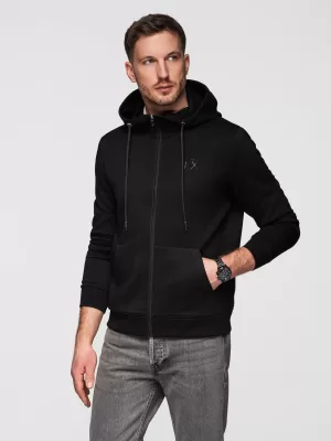 Pánska mikina OMBRE OM-SZBC-0196 BLACK