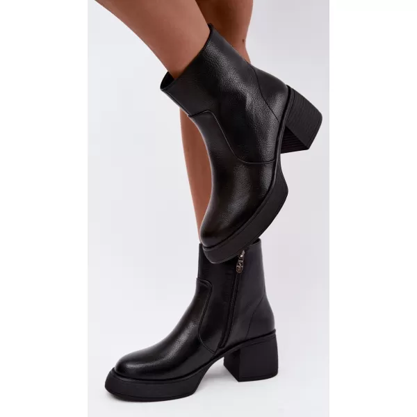  Dámske členkové topánky D&A CR62-3369 BLACK 
