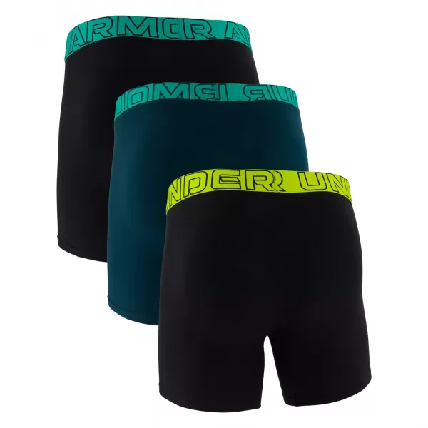  Pánske boxerky UNDER ARMOUR M PERF COTTON 6IN (3KS) 1383889-007 ČIERNA 