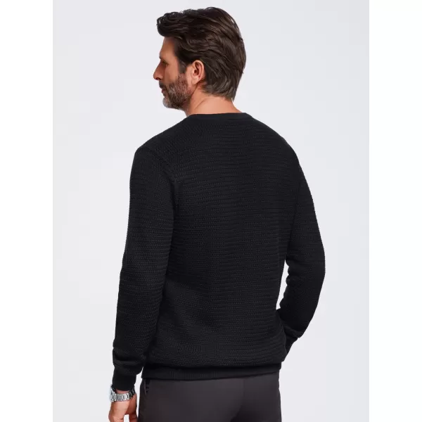  Pánsky sveter OMBRE OM-SWSW-0119 BLACK 