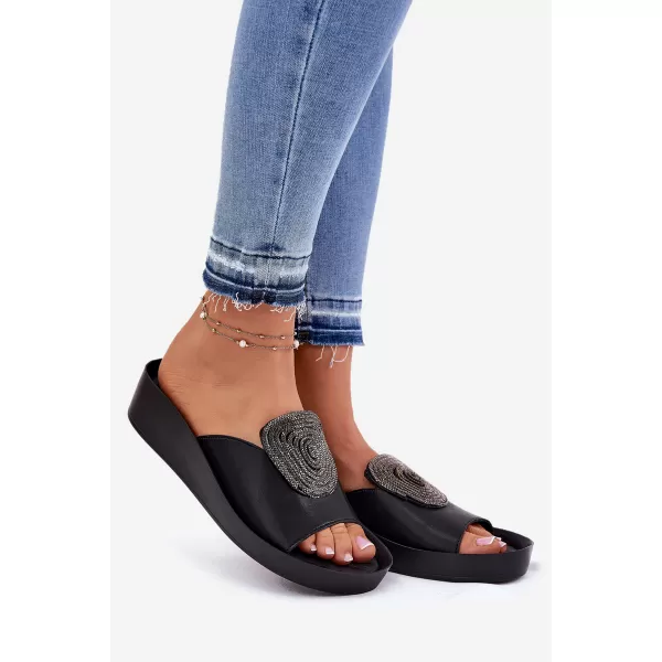  Dámske šľapky S.BARSKI KV51-028 BLACK 