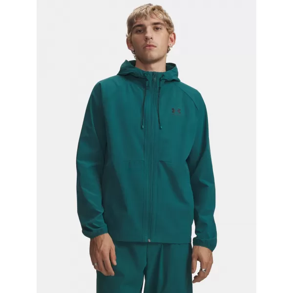 Pánska bunda UNDER ARMOUR VIBE WOVEN JACKET 6003001-338 ZELENÁ 