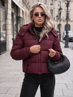 Dámska bunda DSTREET TY5749 BORDOVÁ