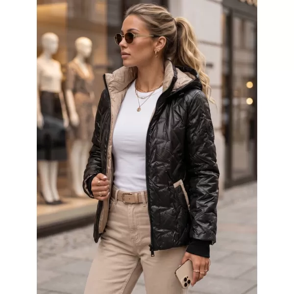  Dámska bunda DSTREET TY5803 ČIERNA 