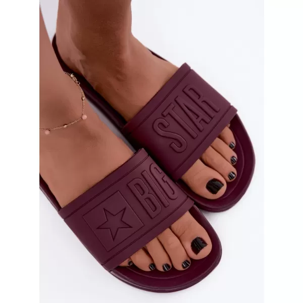  Dámske šľapky BIG STAR SHOES UU274070 VÍNOVÁ 