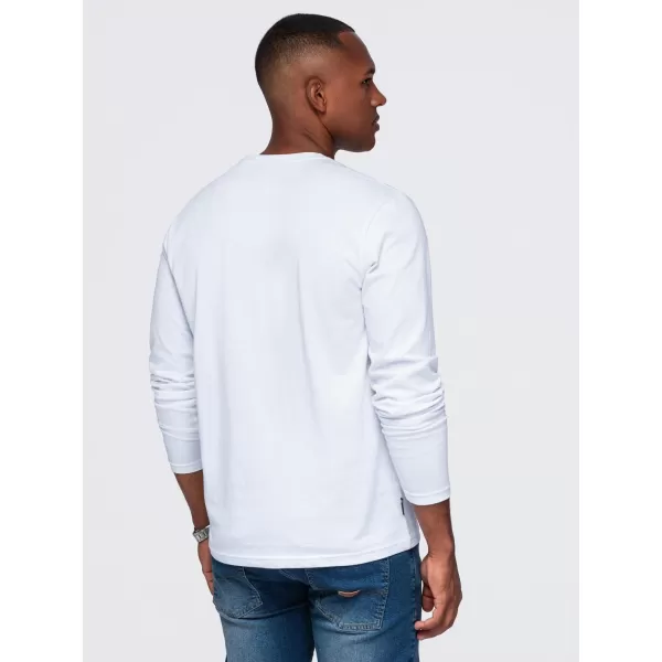  Pánske tričko OMBRE OM-LSBL-0142 WHITE 