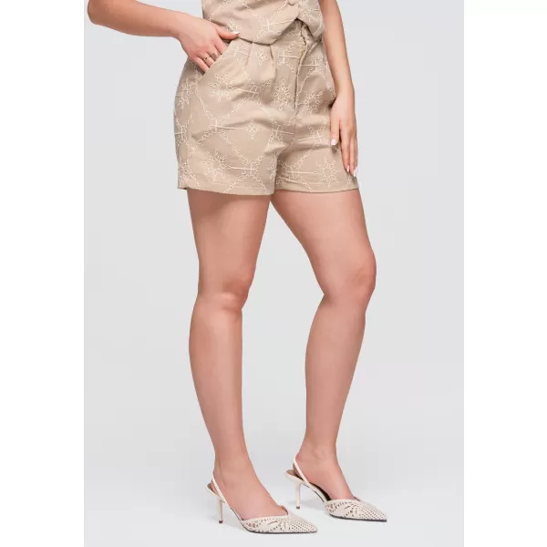  Dámske kraťasy OMBRE OW-ST-E0019 TAUPE 