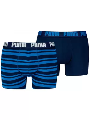 Pánske boxerky PUMA MEN EVERYDAY HERITAGE STRIPE BOXER 93832601 BLUE