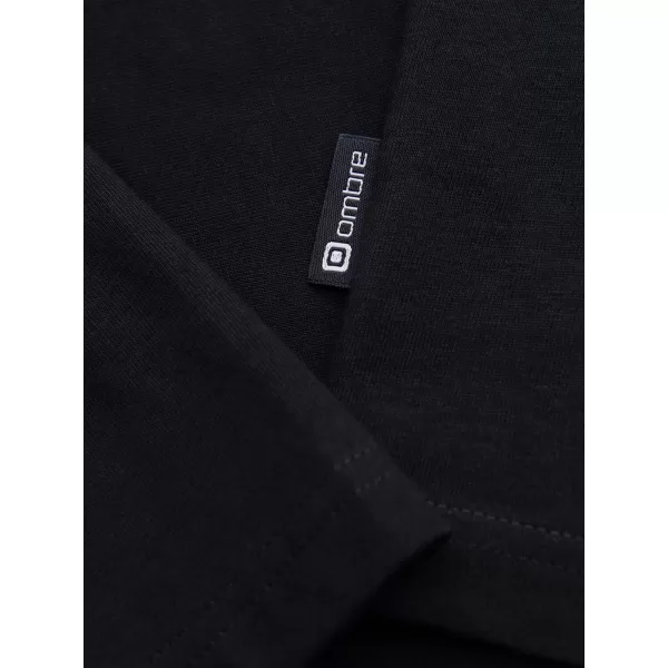  Pánske tričko OMBRE OM-LSBL-0143 BLACK 