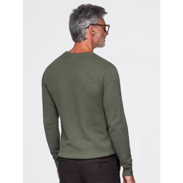  Pánsky sveter OMBRE OM-SWSW-0119 OLIVE 