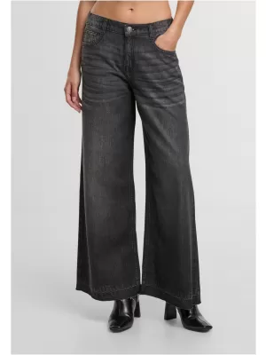 Dámske nohavice URBAN CLASSICS TB7712 BLACK WASHED