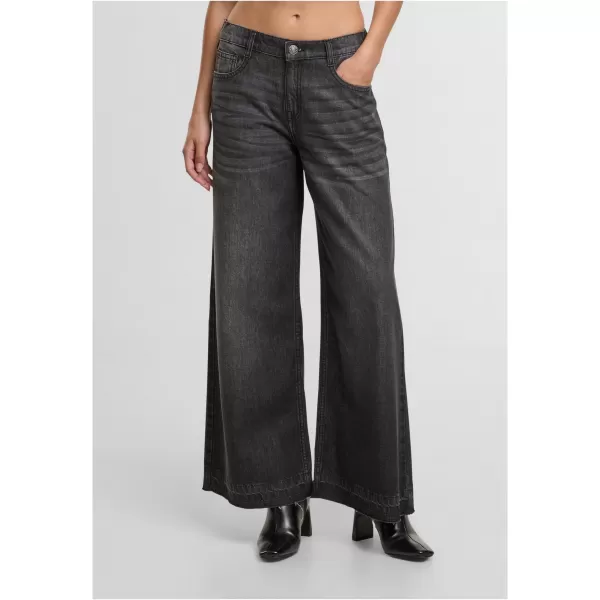  Dámske nohavice URBAN CLASSICS TB7712 BLACK WASHED 