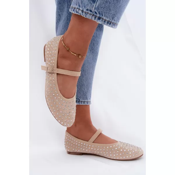  Dámske baleríny BOTO 9748 BEIGE 