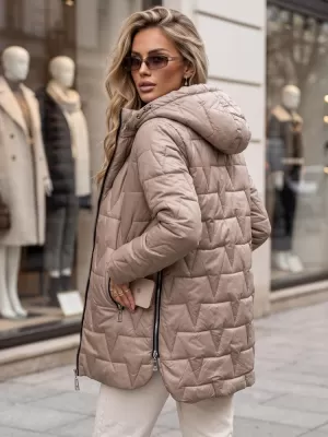 Dámska bunda DSTREET TY5793 KARAMELOVÁ