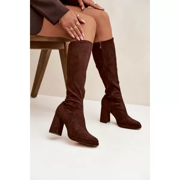  Dámske čižmy BOTO NN634 BROWN 
