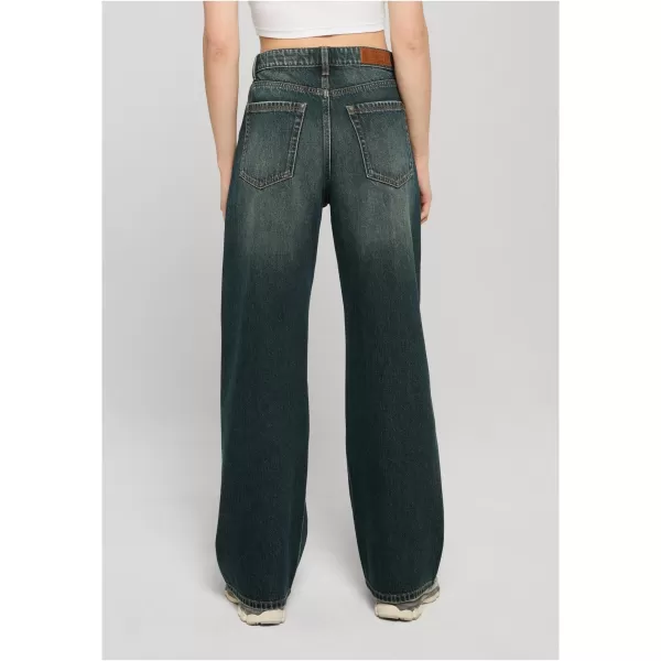  Dámske nohavice URBAN CLASSICS TB8141 DEEP MID BLUE DIRTY WASHED 