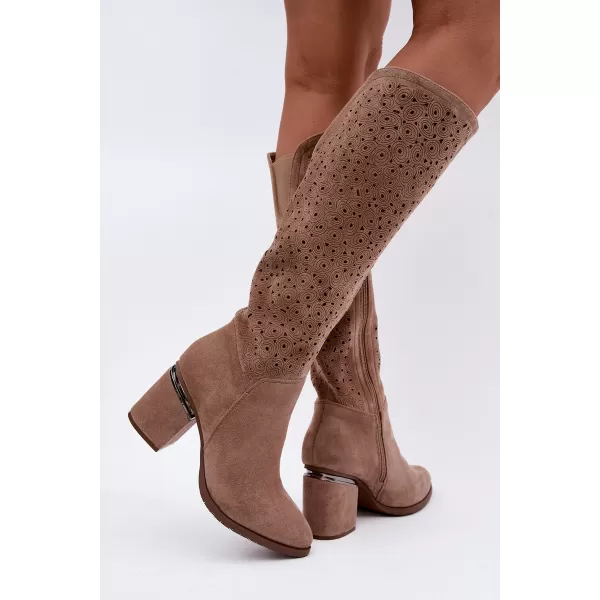  Dámske čižmy S.BARSKI HY62-8122 BEIGE 