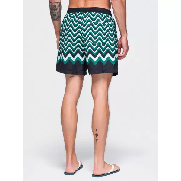  Pánske kraťasy OMBRE OM-SRSS-0221 GREEN AND BLACK 
