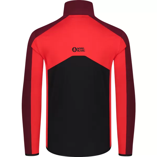  Pánska powerfleece mikina NORDBLANC CUSP NBSFM8334 ČERVENÁ 