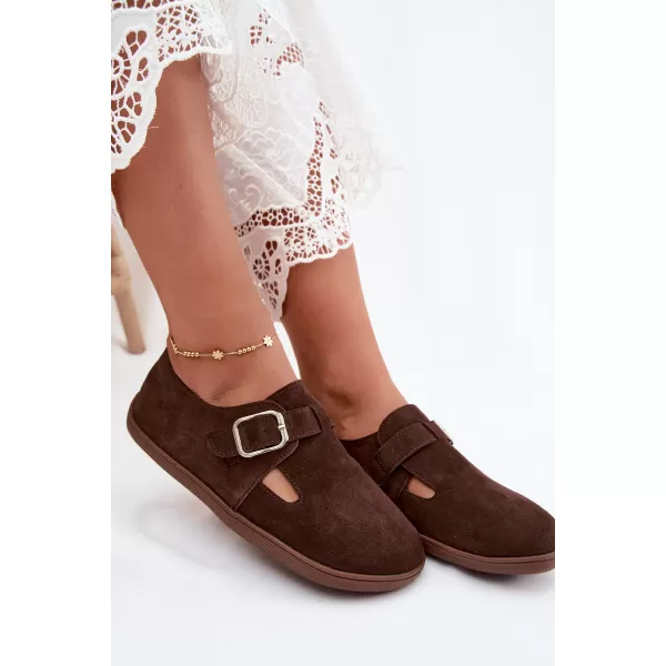  Dámske poltopánky BOTO JH578 BROWN 