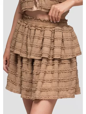 Dámska sukňa OMBRE OW-GL-E0014 TAUPE