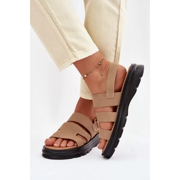  Dámske sandále BIG STAR SHOES TT274482 BEIGE 