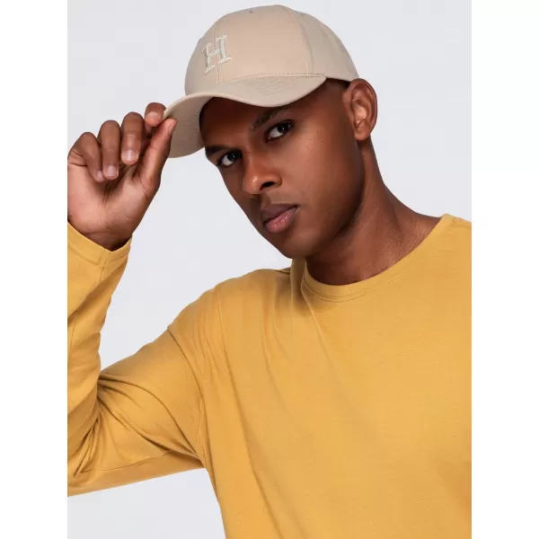  Pánske tričko OMBRE OM-LSBL-0142 MUSTARD 
