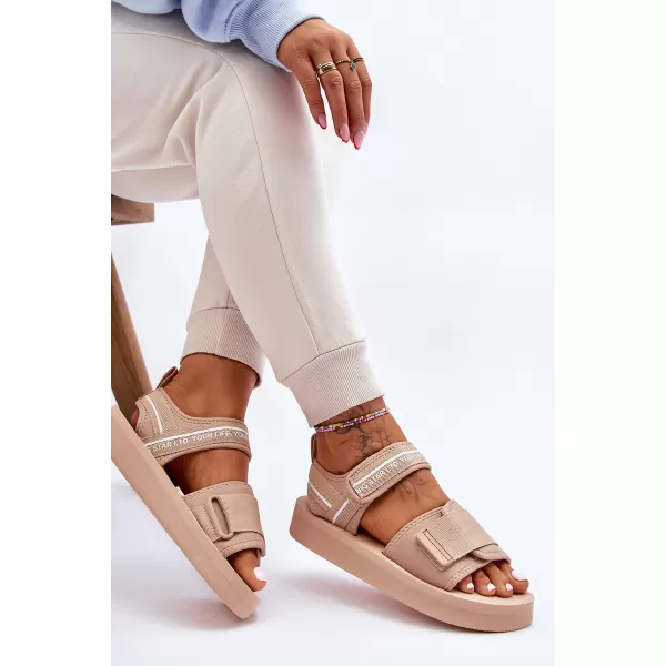  Dámske sandále BIG STAR SHOES LL274787 BEIGE 