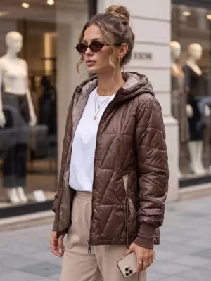 Dámska bunda DSTREET TY5782 HNEDÁ
