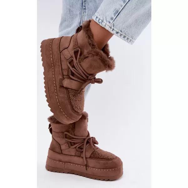  Dámske snehule BOTO 9077 MOCHA 