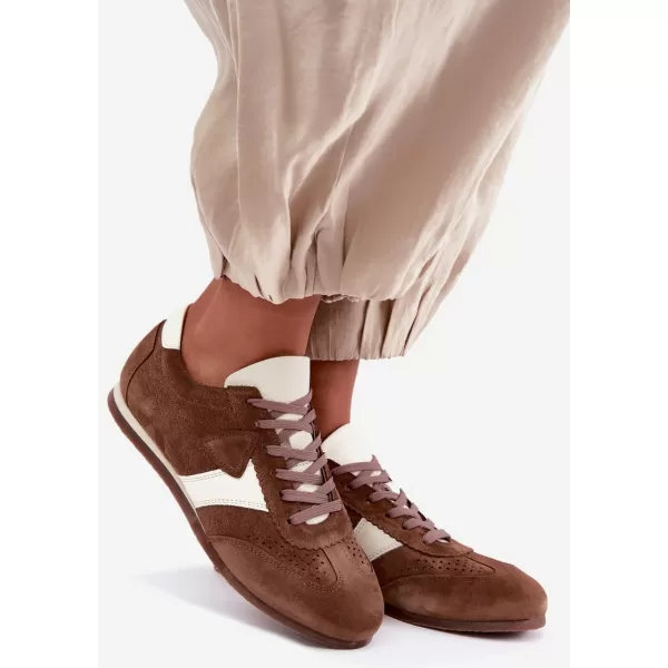  Dámske tenisky ZAZOO N1412/772/1098 MOCHA 