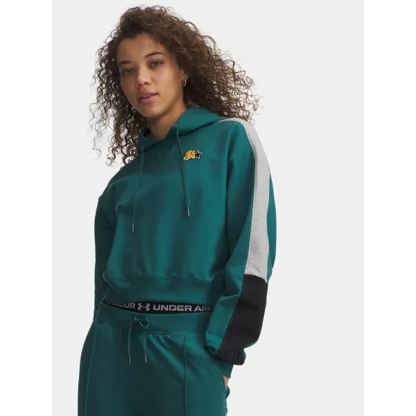  Dámska mikina UNDER ARMOUR SPORT TERRY TREND HOODIE 6009705-338 ZELENÁ 