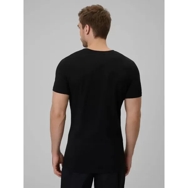  Pánske tričko 4F WAW25TTSHM2401 DEEP BLACK 