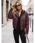 Dámska bunda DSTREET TY5855 BORDO