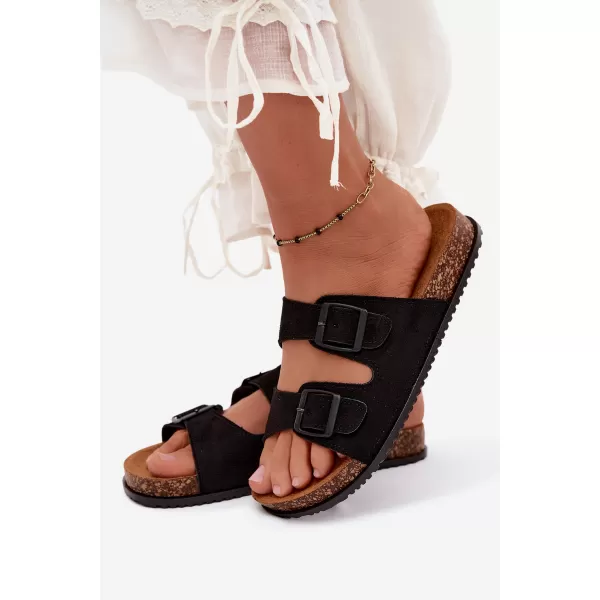  Dámske šľapky BOTO 56301-1 BLACK 