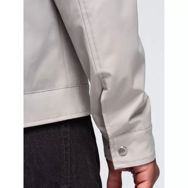  Pánska prechodná bunda OMBRE OM-JANP-0224 GREY-BEIGE 