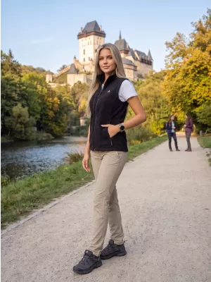 Dámska fleece vesta ALTISPORT ALW002525 ČIERNA