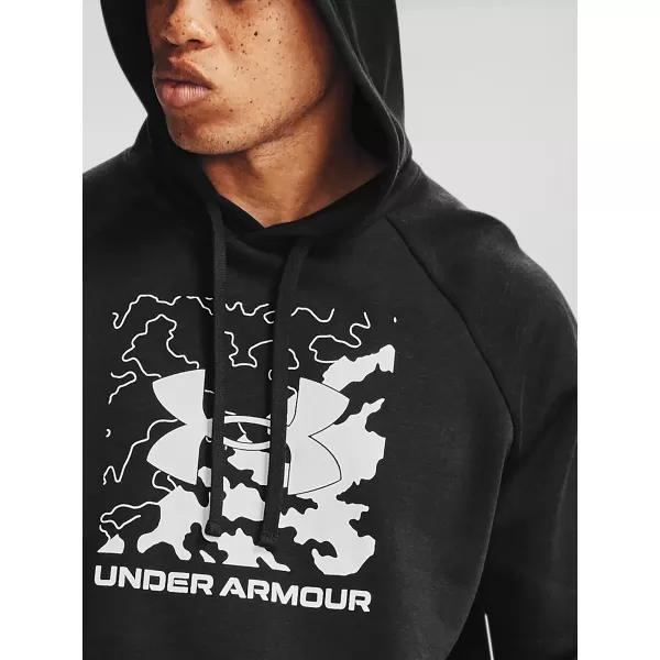  Pánska mikina UNDER ARMOUR RIVAL FLEECE BOX LOGO HD 1357095-001 ČIERNA 