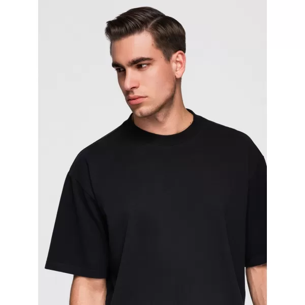  Pánske tričko OMBRE OM-TSBC-0291 OFF WHITE/OFF WHITE/BLACK 
