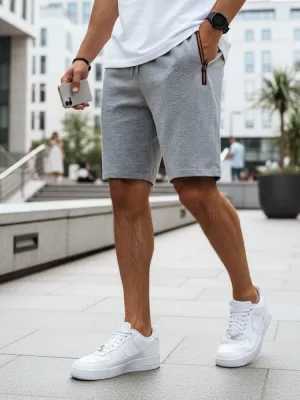 Pánske kraťasy DSTREET SX2277 SVETLO ŠEDÁ