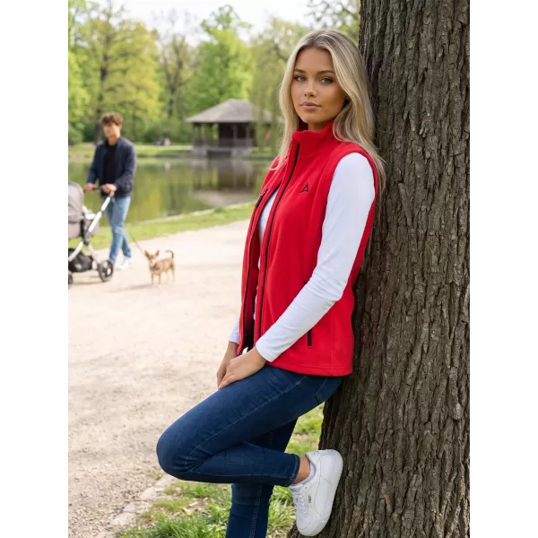  Dámska fleece vesta ALTISPORT ALW002525 ČERVENÁ 