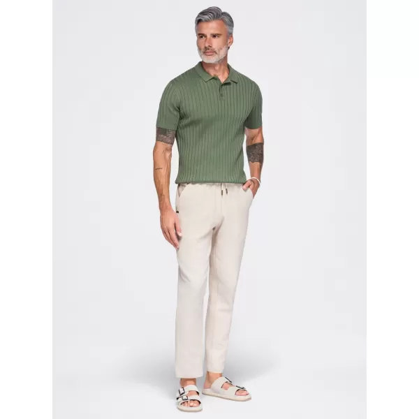  Pánske nohavice OMBRE OM-PACP-0310 OFF-WHITE 