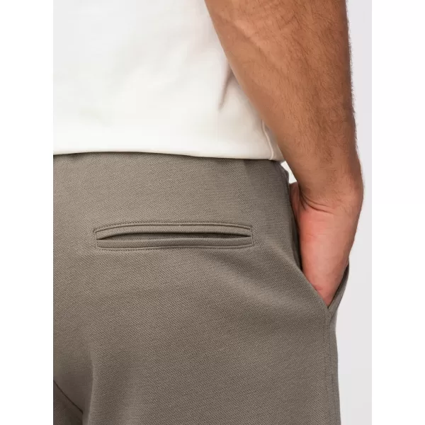  Pánske kraťasy OMBRE OM-SRSK-0124 KHAKI 